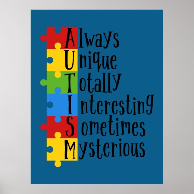 Póster Piezas de autismo (Frente)