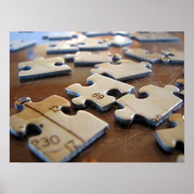 Póster Piezas de rompecabezas (Frente)