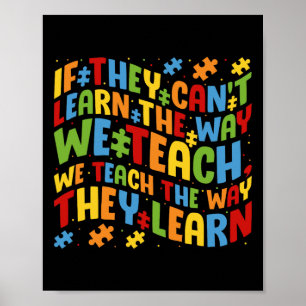 Póster Piezas De Rompecabezas De Maestros De Concienciaci