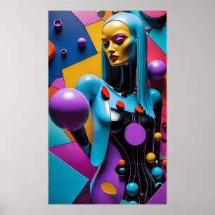 Póster Piezas de su telequinesis