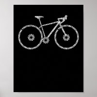 Piezas divertidas de ciclismo de bicicleta Anatomí