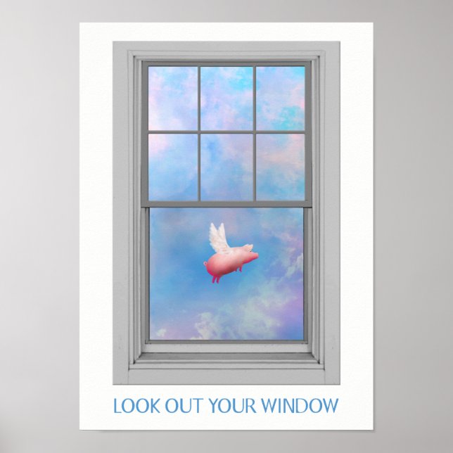 Póster Pig Flying-Look Out Your Window (Frente)