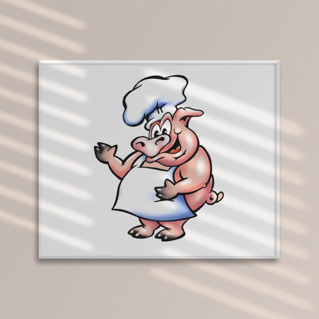 Póster Pig In An Apron Poster (Subido por el creador)