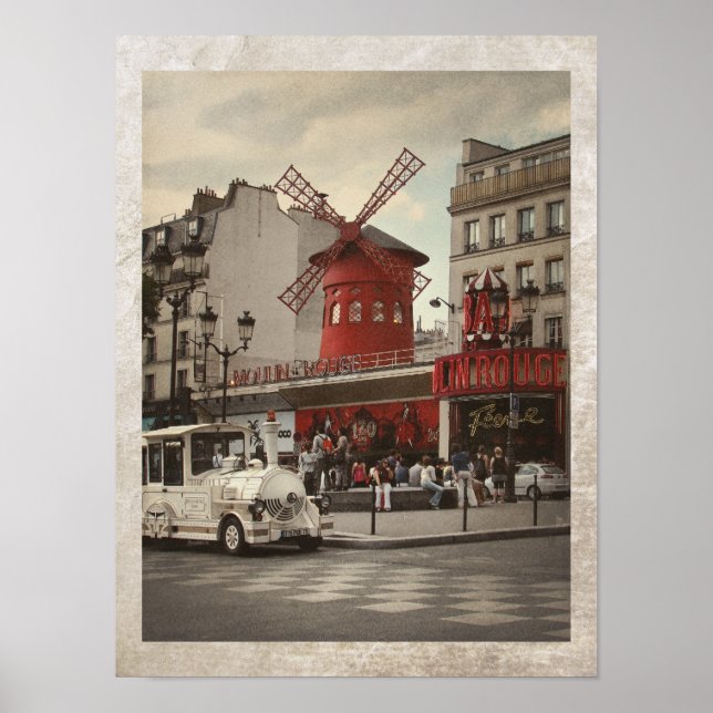 Póster Pigalle District Paris French Cabaret (Frente)