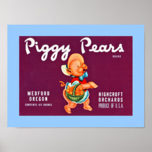 Póster Piggy Pears