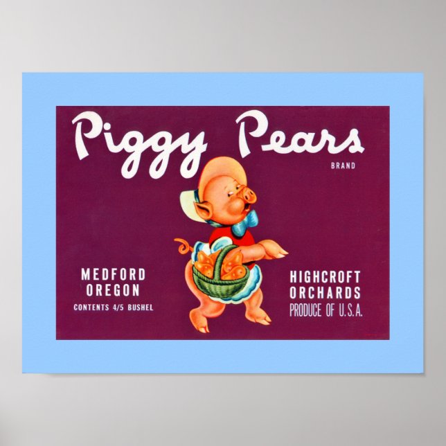 Póster Piggy Pears (Frente)