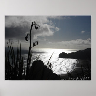 Póster Piha, NZ, fotografía de LMP