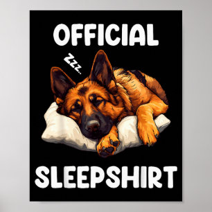 Póster Pijama de Camisón para Amante de Perros Pastor Ale