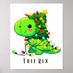 Póster Pijama de hombre y niño con dinosaurio árbol de Na
