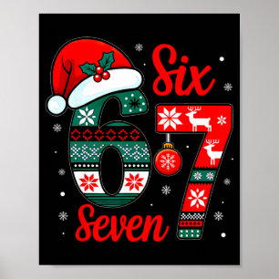 Póster Pijama divertido de Navidad para hombres Seis Siet