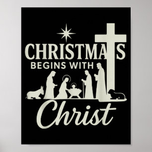Póster Pijamas De Navidad Jesús Comienza Con Cristo Tod