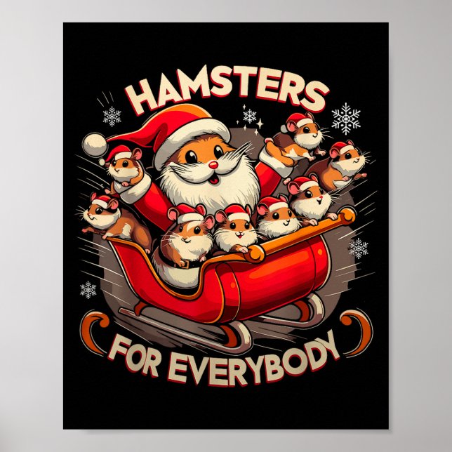 Póster Pijamas De Navidad Para Todos Hámsters Hámster K (Frente)
