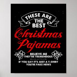 Póster Pijamas divertidos de Navidad Donald Trump broma P