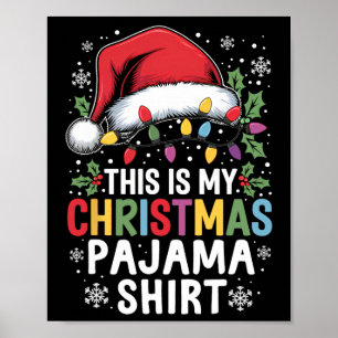 Póster Pijamas Divertidos de Navidad para Familias Este E