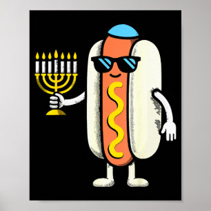 Póster Pijamas judías perrito caliente Comida divertida P