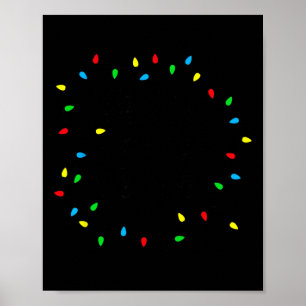 Póster Pijamas Navideñas Familiares Alegre y Brillante a 