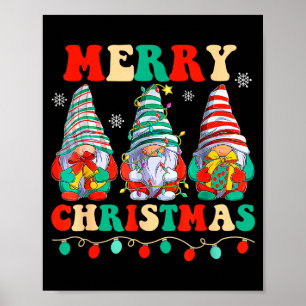 Póster Pijamas Navideñas Gnomo Familia Divertidas 