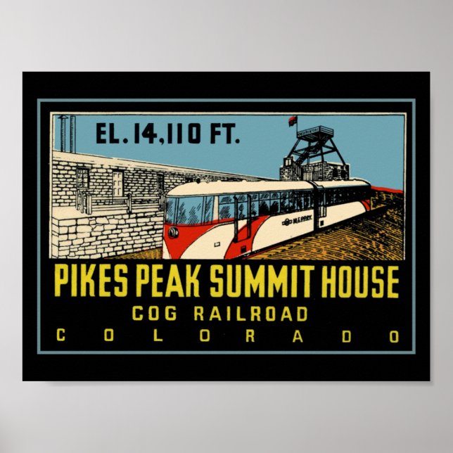 Póster Pikes Peak COG Railway (Frente)