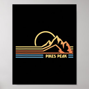 Póster Pikes Peak Colorado Senderismo Escalada 