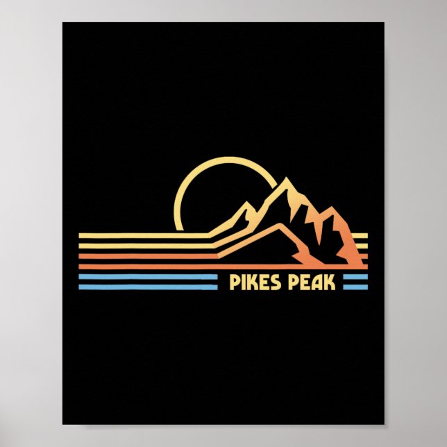 Póster Pikes Peak Colorado Senderismo Escalada  (Frente)