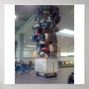 Póster Pila de equipaje en el aeropuerto California de