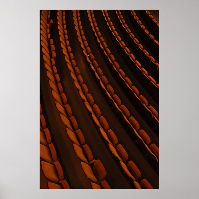 Póster Pila de sillas amarillas (Frente)