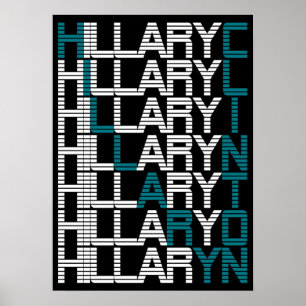 Póster pila de tipo hillary clinton