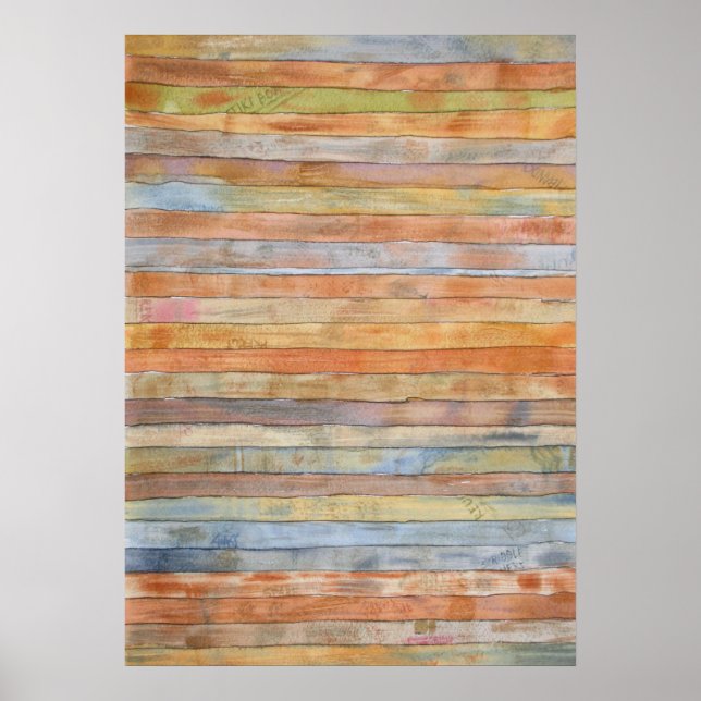 Póster Pila Descartada De Las Paneles De Escritorio Acuar (Frente)