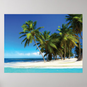 Póster Pilar de tiro de playa exótica