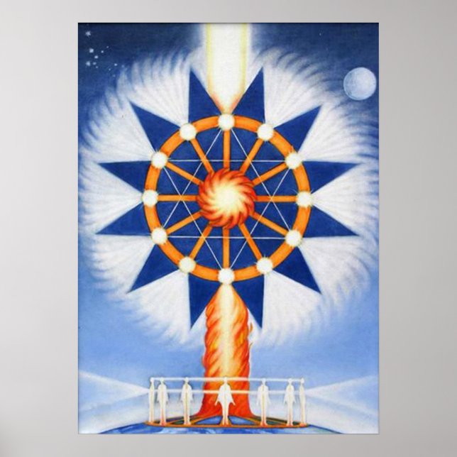 Póster Pilar del fuego y la voluntad espiritual (Frente)