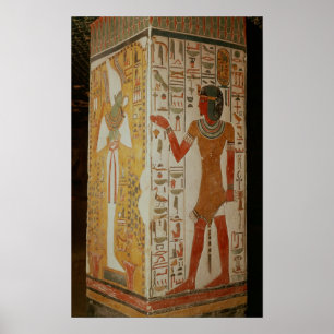 Póster Pilar que representa Osiris y llevar del sacerdote