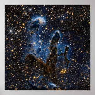 Póster Pilares De Creación Nebulosa Del Águila Infrarrojo