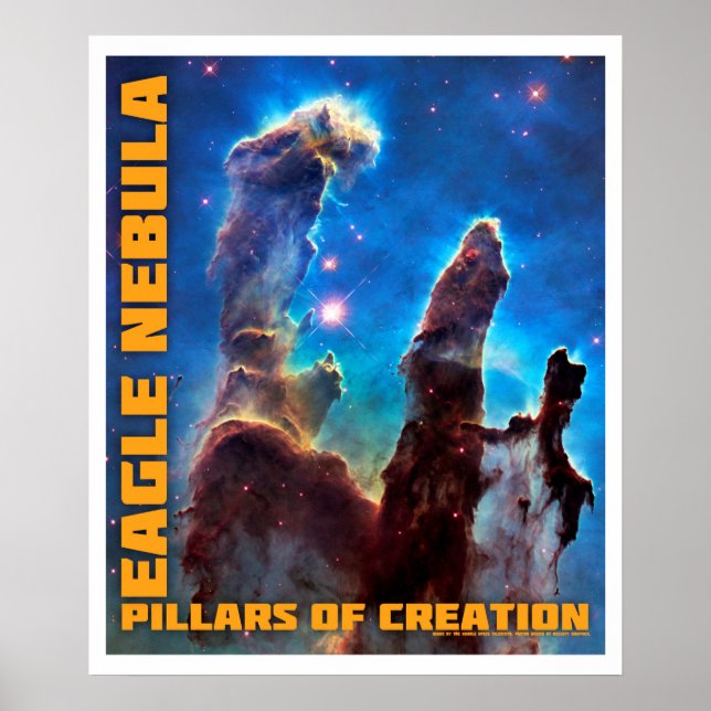 Póster Pilares de la nebulosa águila de la creación (Frente)