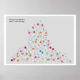 Póster Pilates con lienzo de tecnología móvil