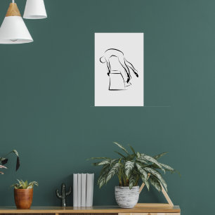 Póster Pilates de una sola pierna de empuje hacia arriba 