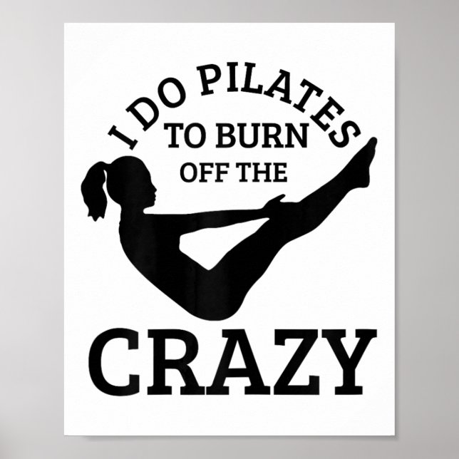Póster Pilates Divertido Yoga Instructor Pilates Deporte  (Frente)