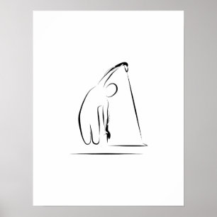 Póster Pilates - nadando en el poster reformador