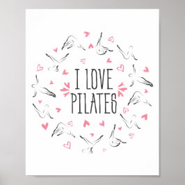 Póster Pilates Poses en forma de círculo me ENCANTAN los 