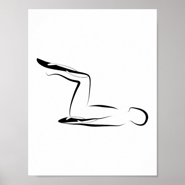 Póster Pilates posponen poster (Frente)