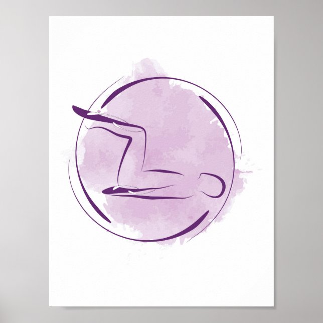 Póster Pilates posponen poster (Frente)