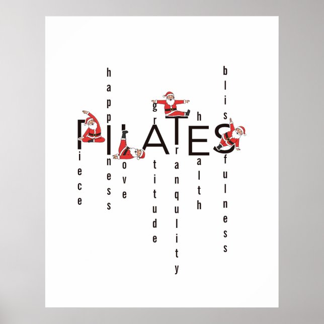 Póster Pilates Santa Reformer Navidad (Frente)
