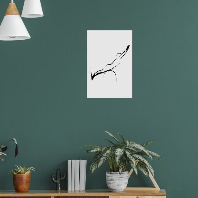 Póster Pilates Swan pose - barril de escalera (Salón 1)