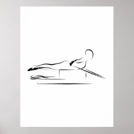 Póster Pilates -T tira del reformador