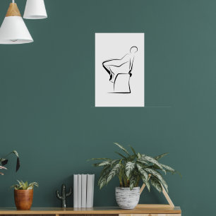 Póster Pilates Tabla Pose - Silla Wunda