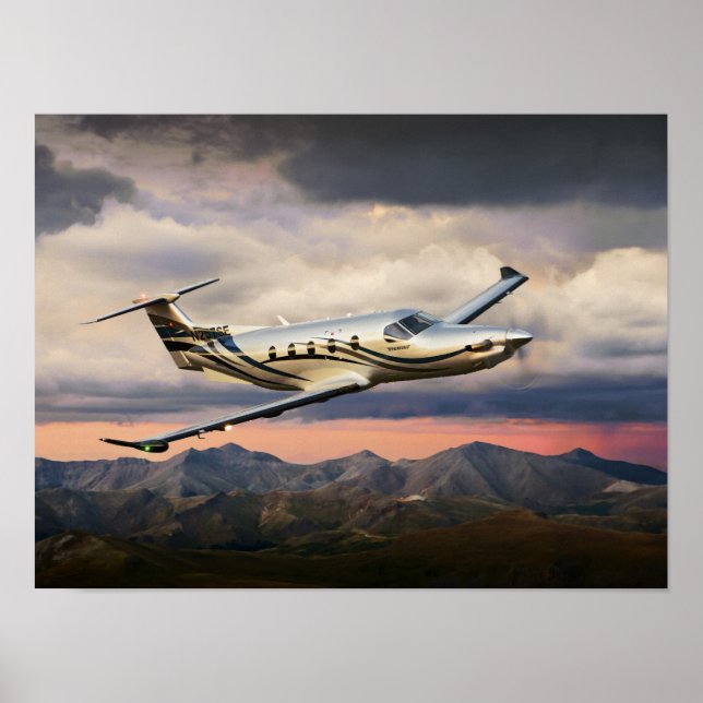 Póster Pilatus de la tormenta de montaña (Frente)