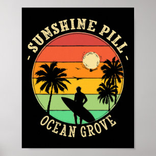 Póster Píldora de sol Ocean Grove Verano Nueva Jersey Tró