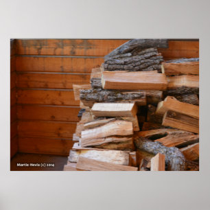 Póster Pile De Madera