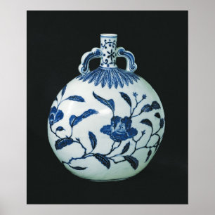 Póster Pilgrim's 'Blue and White' Gourd with Floral