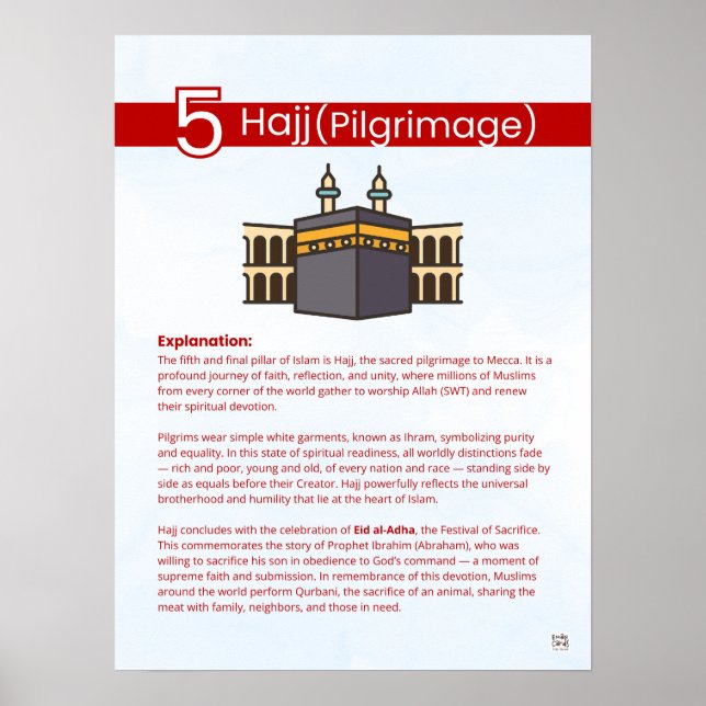 Póster Pillars of Islam - Hajj (Pilgrimage) Red (Frente)
