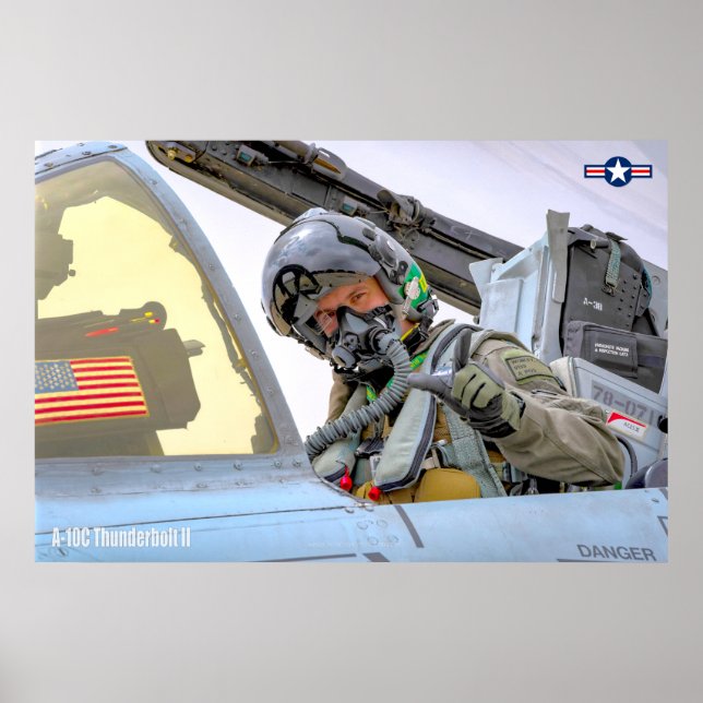 PÓSTER PILOTO A-10C THUNDERBOLT II (Frente)